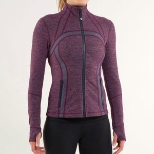 Lululemon | Soft Mini Check Define Jacket Black Swan Heathered Plum sz 8